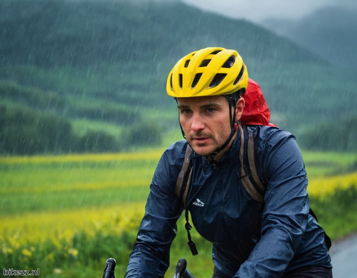 Cap of regenmuts onder de helm voor extra waterafvoer - Regenkleding op de fiets: wat werkt echt?